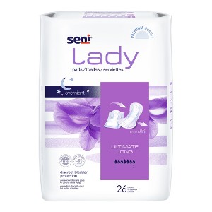 Seni Lady Ultimate Bladder Control Pad Heavy Absorbency 16-1/2 Inch Length - 1 of 4