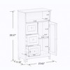 Bathroom Storage Cabinet, Freestanding Storage Organizer with 3 Drawers, Wooden Floor Cabinet for Living Room Bathroom Kitchen Entryway - 3 of 4