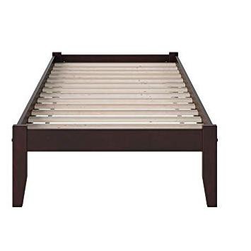 Espresso Twin XL Versatile Platform Bed with Upholstered Frame