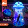 Joyfy 9FT Tall Halloween Inflatable Outdoor Decoration, Inflatable Flat Rim UFO with Built-in Color Changing LEDs for Halloween Yard Garden Lawn Decor - 2 of 4