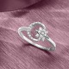 RS Pure by Ross-Simons 0.10 ct. t.w. Diamond Moon and Star Ring in Sterling Silver - 4 of 4