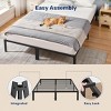 KTMBDW Metal Bed Frame, Bed Frame with Storage Space, Heavy Duty Sturdy Mattress Foundation, Easy Assembly, No Box Spring Needed, Black - 4 of 4