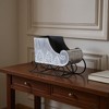 HomeRoots 12" Gray Galvanized Metal Christmas Sleigh Tabletop Sculpture - 2 of 4