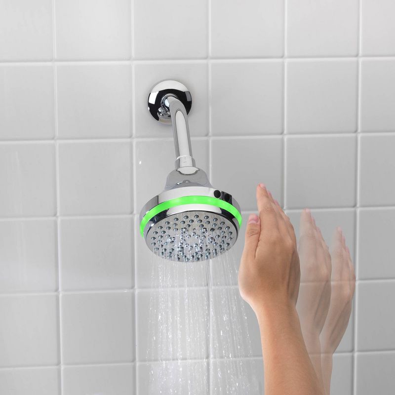 2.5 GPM Four Function Wall Mount Wave Sensor Shower Head with Temp LED - Tosca, 3 of 8