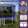 Okak 8/12/14/15/16FT Outdoor Trampolines with Enclosure Net, Toddler Trampoline with Balance Bar, Basketball Hoop and Ball, Rebounder for Garden - 2 of 4