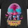 Girls' - Trolls - Poppy Satin Chenille Frighteningly Fab Boo Lous Fitted Short Sleeve Graphic T-Shirt - 2 of 4