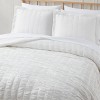 Blue Loom 3pc Puckered Striped Jacquard Comforter Bedding Set - 3 of 4