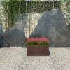 LeisureMod Rectangular Planter in Fiberstone with Drainage Holes for Indoor and Outdoor Home Bloom Collection - 2 of 4