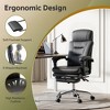 GALAXHERO Executive Leather Home Office Chair with Footrest, High Back Heavy Duty Ergonomic Desk Chair, Big and Tall with Lumbar Support - 3 of 4