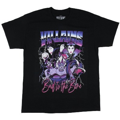 Disney Villains Men's Bad To The Bone Ursula Maleficent Evil Queen T-Shirt Adult