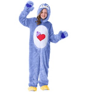 HalloweenCostumes.com Cozy Heart Penguin Girls care Bears Costume. - 1 of 3