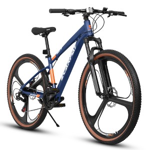 Ecarpat Mountain Bike 27.5 Inch Wheels, 21 Speed Road Bicycle with Dual Disc Brakes, Aluminum Frame Bicycles, Adult Faster Racing Bike - 1 of 4