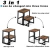 Itopfox 3-in-1 Heavy Duty Wooden Step Stool for Adults & Kids, 500Lb Capacity, Non-Slip Pads, Metal Frame, for Kitchen Bathroom High Beds - 3 of 4