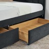CAVINAS Full Size Bed Frame, Velvet Upholstered Tufted Bed Frame with 2 Drawers, Sofa Bed Frame with Comfortable Backrest and Armrests - 4 of 4
