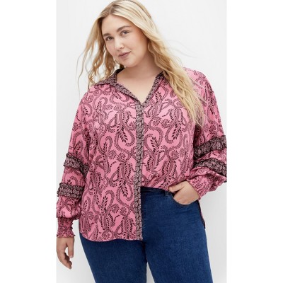 Women's Plus Size Dreamweaver Shirt - rose | CITY CHIC