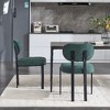 Lyngins 2-Pack Mid-Century Modern Tufted Dining Chair with Matte Black Metal Legs, Upholstered Kitchen Chair with Curved Ergonomic Backrest - 2 of 4