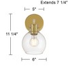 Possini Euro Design Possini Euro Wicander 11 1/4" High Antique Brass Wall Sconce - 4 of 4