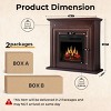 Kismile 36" Electric Fireplace with Mantel,Electric Fireplace TV Stand,Adjustable Realistic LED Flame with Remote Control - 3 of 4