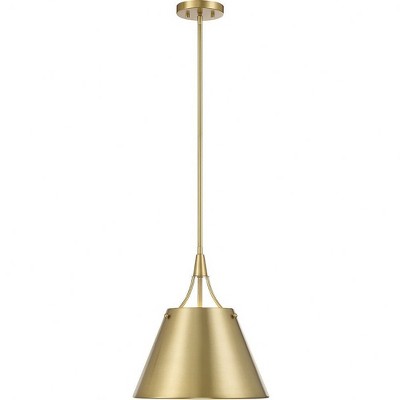 Warm Brass Adjustable Metal Shade Pendant Light