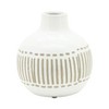 Sagebrook Home Ceramic Geometric Vase - Contemporary Simple Design Floral Vase - 3 of 4