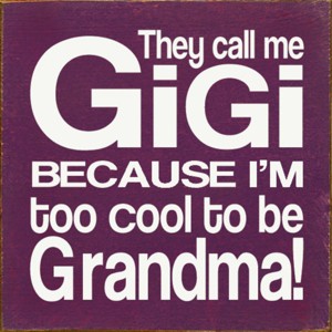 Slickblue Rustic Gigi Wood Sign – Solid Knotty Pine Wall Art for Grandma, 7x7 Inches, Multiple Colors - 1 of 3