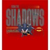 DC x Sonic the Hedgehog From The Shadows Shadow X Batman Grayscale Outline Adult Crew Neck Short Sleeve T-Shirt - image 2 of 2