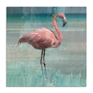 Stupell Industries Layered Flamingo Bird Portrait, 17" x 17" - 1 of 4