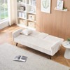 SKRAN Sofa Bed, Adjustable Couch Bed with with The Retractable Cup Holder and Adjustable Back, 3 Angles, Small Couch for Bedroom, Living Room - 2 of 4