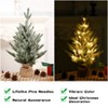 24 Inch Artificial Small Christmas Tree with Base and LED Lights for Home Table Centerpiece Office Desk Decorations - 3 of 4