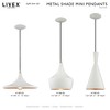 Livex Lighting Metal Shade 1 - Light Chandelier in  White - 4 of 4