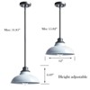 Claxy White Pendant Light Fixture Modern Kitchen Islands Pendant Light Metal Rod - 4 of 4