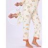 INSPIRE CHIC Women's Nursing Pajama Set Floral Leopard Long Sleeve Top with Pant Postpartum Breastfeeding Loungewear - 3 of 4