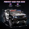 12V Children's Ride-on Police Car, Electric Ride-on Toddler Toy Police Car with Remote Control, Loudspeaker, Flashing Lights, Music - 2 of 4
