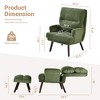 XIZZI Lazy Chair with Ottoman, Modern Large Accent Lounge Chair, Leisure Sofa Armchair Reading Chair with Footrest for Bedroom, Living Room, Dorm Room - 2 of 4
