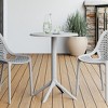 WestinTrends Playa 23.5" Outdoor Polypropylene Resin Round Patio Bistro Dining Table for 2 - 2 of 4