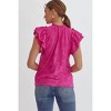 Women's Floral Embroidered Blouse - entro - 3 of 4