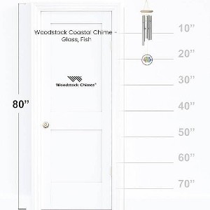 Woodstock Windchimes Coastal Chime Glass, Fish, Wind Chimes For Outside, Wind Chimes For Garden, Patio, and Outdoor Decor, 22"L - 1 of 4