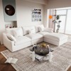 WJShome Cloud Couch Modular Sectional Sofa,119.29" L Shaped Couch,Convertible Wide Seater,3 Seater With 1 Ottoman,Covers Washable&Replaceable - 3 of 4