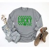 Simply Sage Market Women's Lucky Vibes Checkered Long Sleeve Garment Dyed Tee - 3 of 4