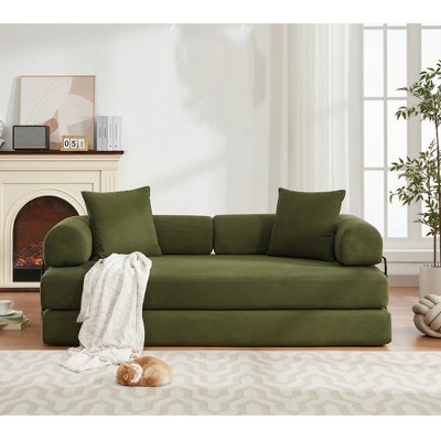 3 Seat 4-in-1 Folding Convertible Out Sleeper Sofa Bed, King Size 78.5"