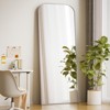Likepay Arch-Shaped Freestanding Alloy Frame Full-Length Mirror - 56in Length × 21in Width (Black/Gold/Silver Options) - 2 of 2