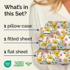 Luxuriously Soft 4-Piece Floral Sheet Set - Wrinkle-Resistant, Printed Pattern - CGK Linens - 2 of 4