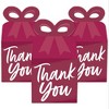 Big Dot of Happiness Burgundy Elegantly Simple - Square Favor Gift Boxes - Guest Party Favors Bow Boxes - Set of 12 - 2 of 4