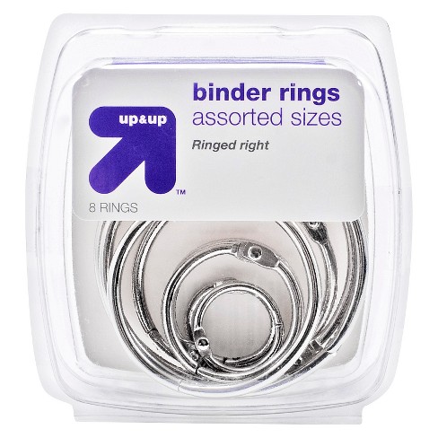  Binder Rings, 1 1/2 Inch - 100 Pack Metal Rings