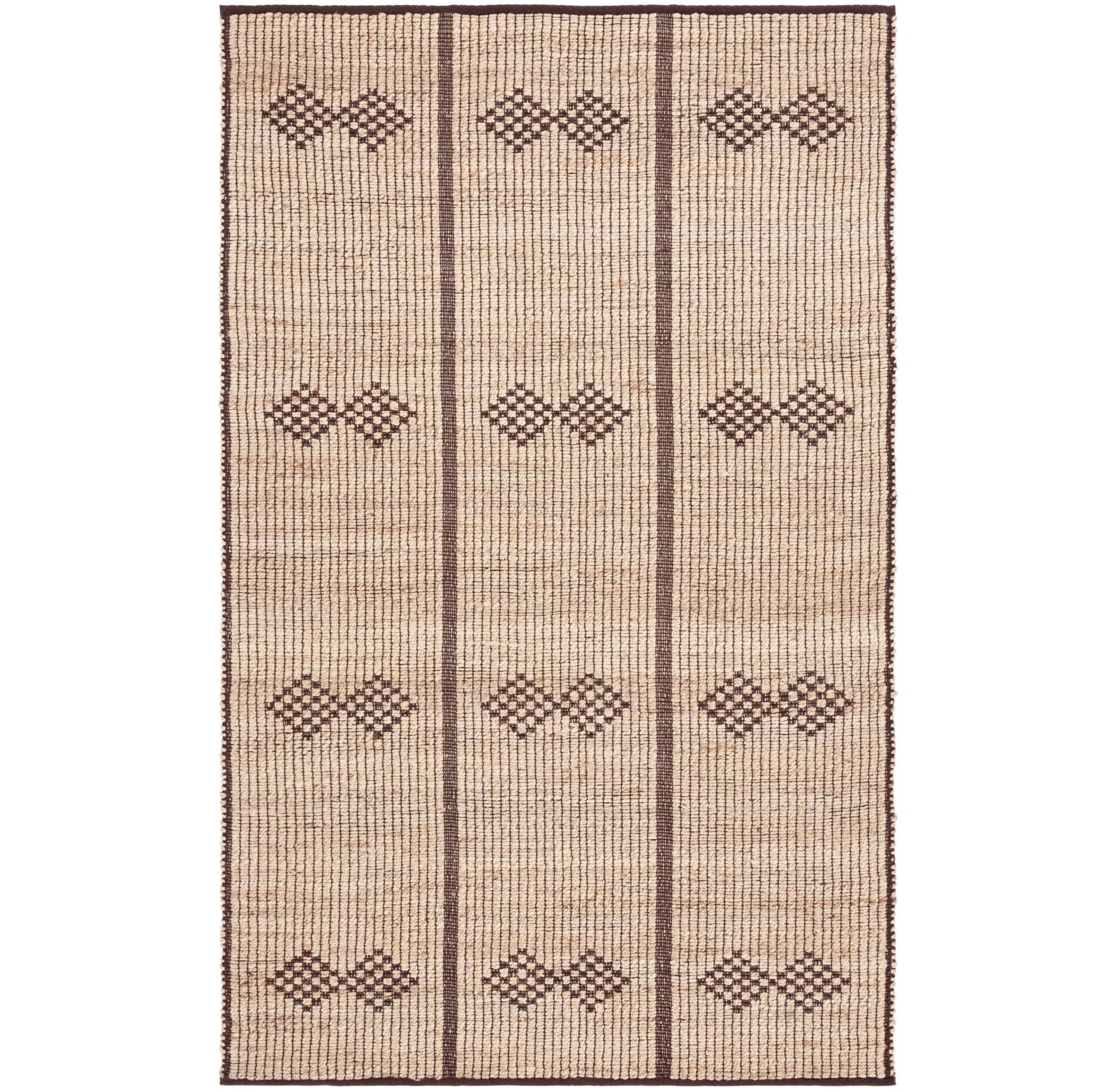 Natural Fiber NF899 Machine Made Indoor Area Rug - Natural / Brown - 4'x6' - Safavieh