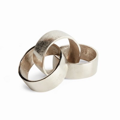 Plum & Post Corbin Round Chain Sculpture - Silver