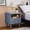 Okak Retro Tall Dresser for Bedroom with 5 Stylish Drawers,Wide Storage Chest of Drawers Nightstand for Closet Bedside Living Room Hallway - 4 of 4