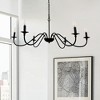 DORESshop 6-Light Black Industrial Metal Chandelier with E12 Socket, No Bulbs Included - 3 of 4
