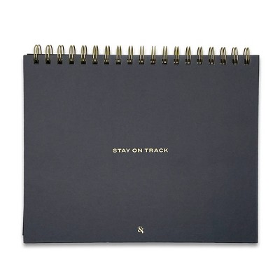 Undated Planner 8"x10" Stay on Track Black - Wit & Delight