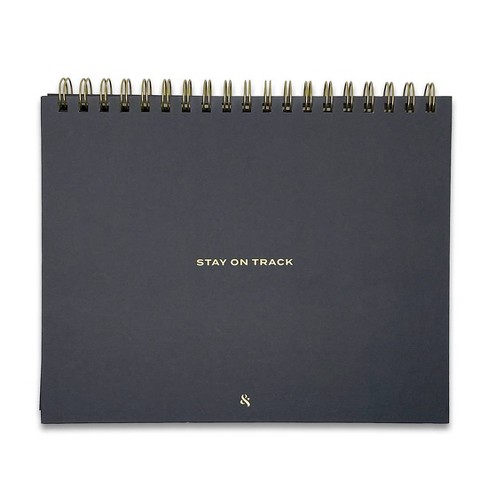 Undated Planner 8"x10" Stay on Track Black - Wit & Delight - image 1 of 4